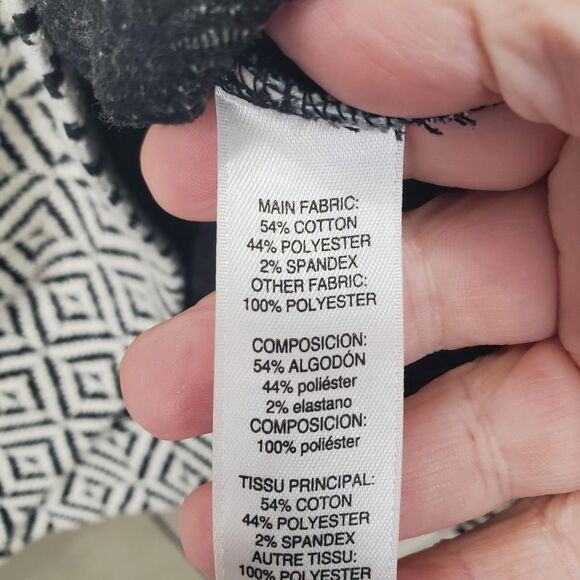 Chico’s Geometric Jacquard Amya Knit Top Chiffon Sleeves Size 3 (XL) - Picture 6 of 8